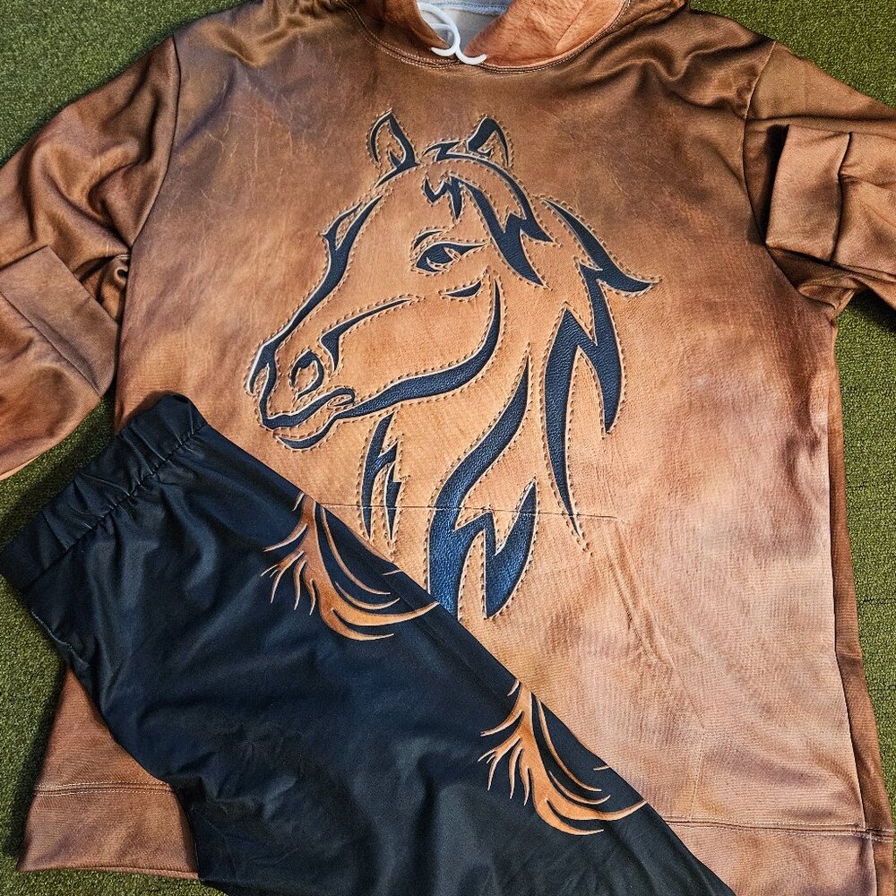 Stylish Western Hoodie w/ Leggings